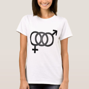 T-shirt Symbole bisexuel noir