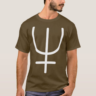 T-shirt Symbole blanc de la planète Neptune