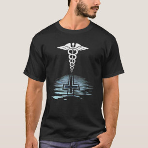 T-shirt Symbole Caduceus Croix Médicale Infirmière Dieu In