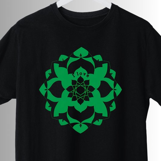T-shirt Symbole Chakra du Coeur Vert Anahata Yoga
