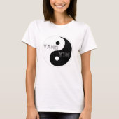T-shirt Symbole circulaire Taijitu Yin et Yang sur blanc (Devant)