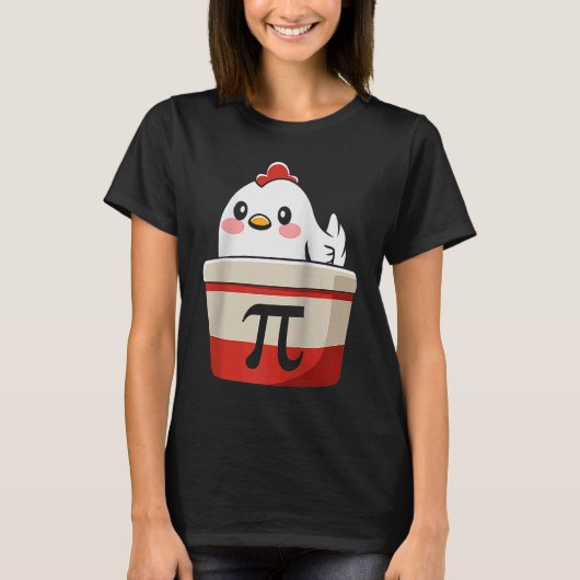 T-shirt Symbole cool Pot de poulet Pi Math pour enseignant (Devant)