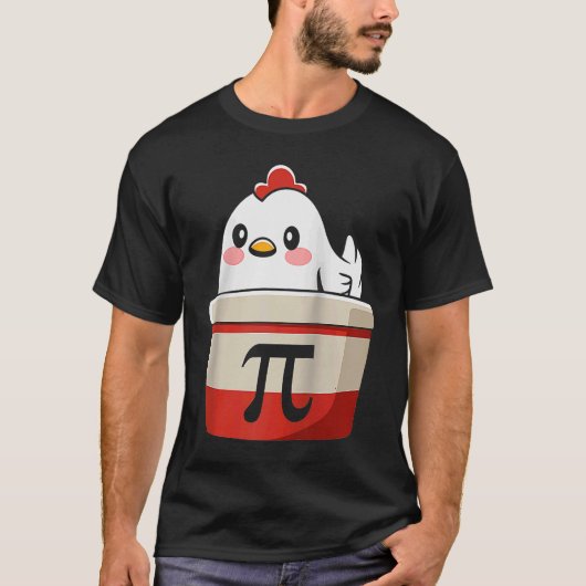 T-shirt Symbole cool Pot de poulet Pi Math pour enseignant (Devant)