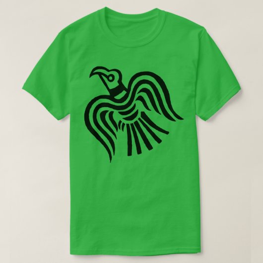 T-shirt Symbole corbeau de bannière viking (Design devant)