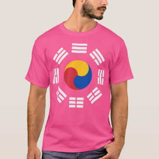 T-shirt Symbole coréen Sam Taegeuk Tricolé Avec Trigramme