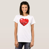 T-shirt Symbole d'amour rouge 3d en forme de coeur-50420 (Devant entier)