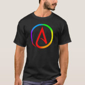 T-shirt Symbole d'athée d'arc-en-ciel (Devant)