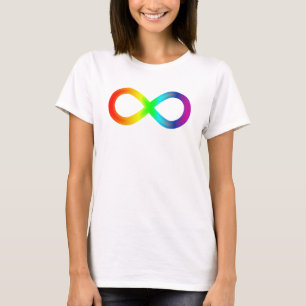 T-shirt Symbole d'autisme infini arc-en-ciel