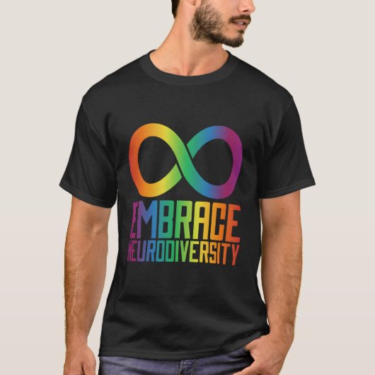 T-shirt Symbole d'autisme infini Embrasser la neurodiversi (Devant)