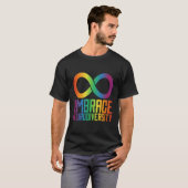 T-shirt Symbole d'autisme infini Embrasser la neurodiversi (Devant entier)
