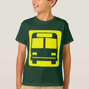 T-shirt Symbole d'autobus - Jaune