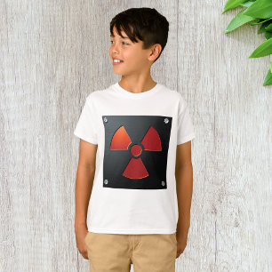 T-shirt Symbole d'avertissement de radiation Panneau métal