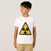T-shirt Symbole d'avertissement de rayonnement (danger rad (Devant entier)