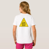 T-shirt Symbole d'avertissement Jaune amusant "Cheval Lent (Dos entier)