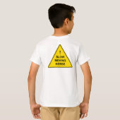 T-shirt Symbole d'avertissement Jaune amusant "Cheval Lent (Dos entier)