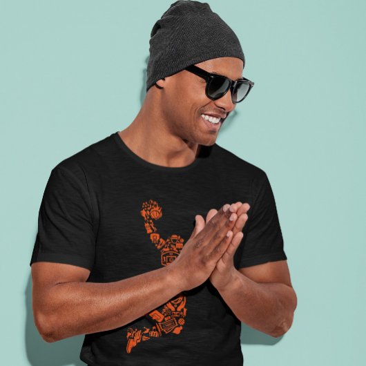 T-shirt Symbole de basket-ball Slam Jump Time