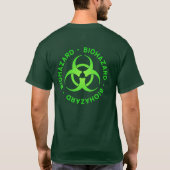 T-shirt Symbole de bioaléa vert (rétro-impression) (Dos)
