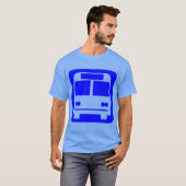 T-shirt Symbole de bus - Bleu (Devant entier)