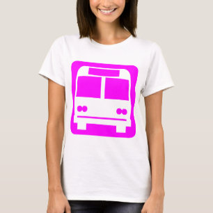 T-shirt Symbole de bus - Magenta