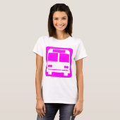 T-shirt Symbole de bus - Magenta (Devant entier)
