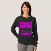 T-shirt Symbole de bus - Magenta (Devant entier)