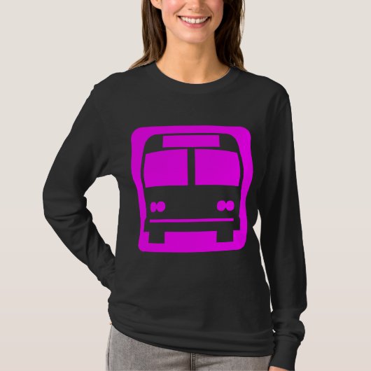 T-shirt Symbole de bus - Magenta (Devant)