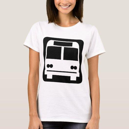 T-shirt Symbole de bus - Noir (Devant)