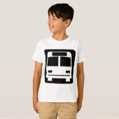 T-shirt Symbole de bus - Noir (Devant entier)