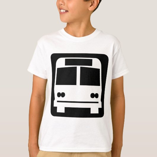 T-shirt Symbole de bus - Noir (Devant)