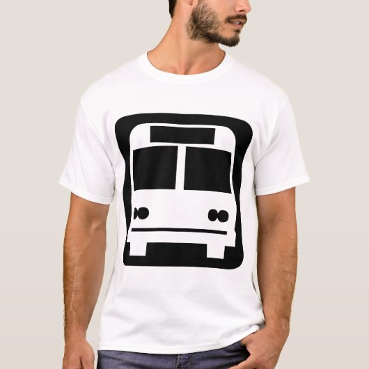 T-shirt Symbole de bus - Noir (Devant)