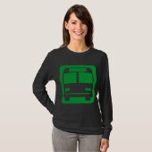 T-shirt Symbole de bus - Vert herbe (Devant entier)