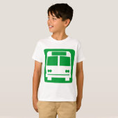T-shirt Symbole de bus - Vert herbe (Devant entier)