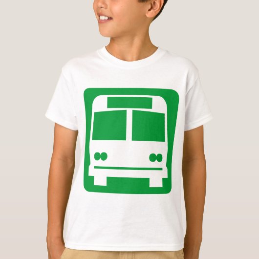 T-shirt Symbole de bus - Vert herbe (Devant)