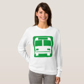 T-shirt Symbole de bus - Vert herbe (Devant entier)