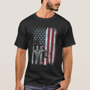 T-shirt Symbole de Caducée d'infirmière Médical À l'intéri