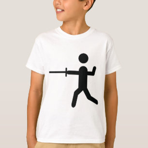 T-shirt symbole de clôture noire