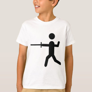 T-shirt symbole de clôture noire