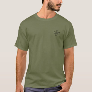 T-shirt Symbole de croix de l'Armée d'olive verte Zelensky