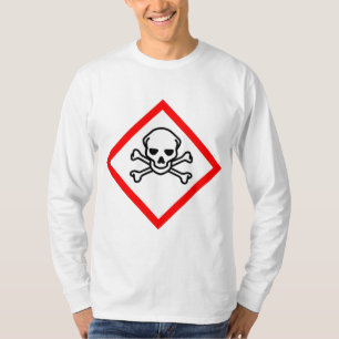 T-shirt Symbole de danger du crâne et des os croisés