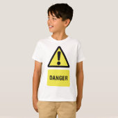 T-shirt Symbole de danger jaune (Devant entier)