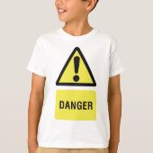 T-shirt Symbole de danger jaune (Devant)