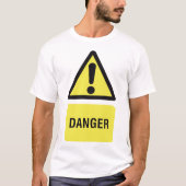 T-shirt Symbole de danger jaune (Devant)