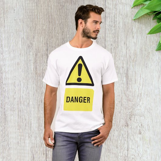T-shirt Symbole de danger jaune