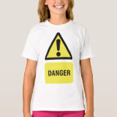 T-shirt Symbole de danger jaune (Devant)