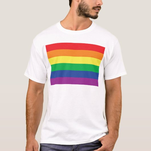 T-shirt Symbole de drapeau de gay pride de liberté (Devant)