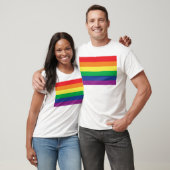 T-shirt Symbole de drapeau de gay pride de liberté (Unisexe)