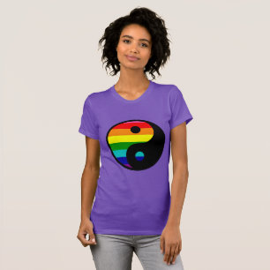 T-shirt Symbole de fierté LGBTQ Yin Yang arc-en-ciel