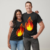 T-shirt Symbole de flamme d'incendie (Unisexe)