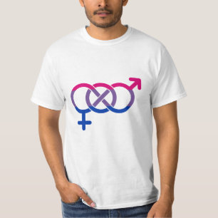 T-shirt Symbole de genre bisexuel