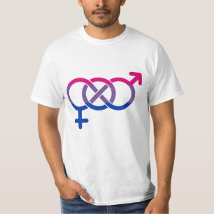 T-shirt Symbole de genre bisexuel